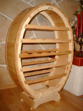 Scaffale vini Botte-vino per 24 Bottiglie verniciatura naturale Porta bottiglie a forma di botte