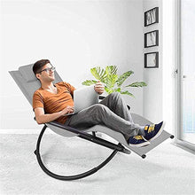 CDFCB Sedia a Dondolo reclinabile Sedia a Dondolo con Cuscino Poggiatesta Pieghevole Orbital Zero Moon Docker Lounger per Interni Outdoor 180 kg capacità