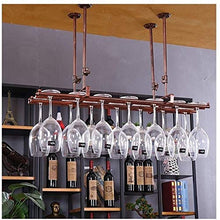 MFLASMF Upside Down Glass Rack, Bar Creative Hanging Glass Rack,Grape Glass Rack, Wine Rack, Wine Glass Rack, Hanging Goblet Rack, Wine Glass Rack (Color : Brown, Size : 80 * 25cm)