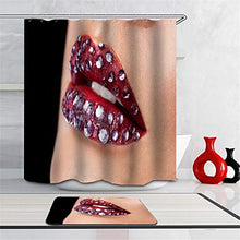 Combinazione Bagno. Immagini Chiare E Colori Vivaci Rendono Il Tuo Bagno Pieno di Vita. Accessori da Bagno. Labbra Tempestate di Diamanti.