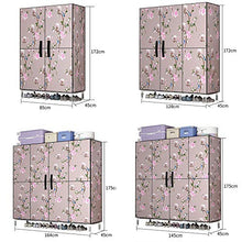 XYBB Armadio Camera da Letto Tubo d'Acciaio Thicken Tutto in Acciaio Telaio Doppia Casa Camera da Letto Open Door Assemblaggio Hanging Come Mostrato 5
