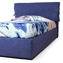Goldflex - Letto Imbottito Contenitore MOD. Juanita, Compresa Rete Ortopedica Piazza E Mezza 120x200 Sollevamento Verticale e Pistoni a Gas, Rivestimento Alessia 20 Grigio, SFODERABILE Made in Italy