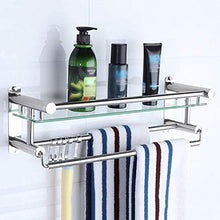 NHLBD Mensola da Bagno, mensola portaoggetti - Doccia Rack Standing Compatto Rack di stoccaggio in Acciaio Inox for Il Bagno con Un Asciugamano su ferrovia (Formato: 40cm) partizione Bagno