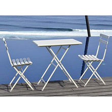 Set Arc EN Ciel Colore Bianco Opaco Composto da Tavolo 50x70 CM Art. 334 + 2 SEDIE Pieghevoli Art. 314 - Made Italy