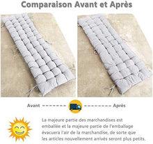 Cuscino Imbottito per Poltrona Sdraio Relax 160cm Antiscivolo Cuscino Imbottito per Sedia a Sdraio Dondolo Cuscino in Cotone per Interno ed Esterno da Giardino (Grigio, 48*170cm)