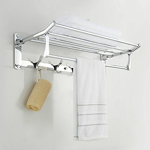 MBYW Portasciugamani Moderno Minimalista Portasciugamani Elegante per Il Bagno di Moda Mensola portasciugamani da Bagno in Acciaio Inox con ripiano Porta Asciugamani  Adatto per Bagno,Cucina, Ufficio