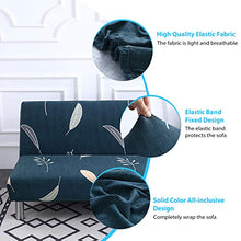 PETCUTE Copridivano Clic Clac Senza Braccioli 3 Posti Fodera per Cuscino Elasticizzato Futon Protezione per Divano Letto Pieghevole in Poliestere 190-230cm