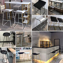 WANGFENG Sgabelli Sgabello da Bar per La Colazione con Gambe in Metallo Nero per Sgabello da Cucina, Semplice Design Moderno in Ferro - Carico Massimo 200 kg