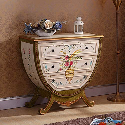 Zhengowen Cassettiera Vintage Dipinta antichi Portico Laterale Gabinetto Stile Europeo Locker Corridoio gabinetto Retro Credenza Industriale (Colore : Marrone, Size : 92x41x83cm)