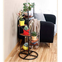 Fioriera Stand per Piante Alte, Stand in Legno massello per Interni 6 Livelli, Supporto per Piante in Metallo per Stand Multipli