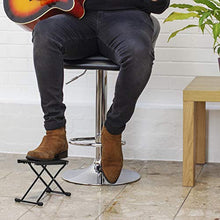 Tiger Gst35 Poggiapiedi per Chitarra, Poggiapiedi Pieghevole Regolabile in Altezza per Chitarra Classica, Acustica Elettrica, Nero