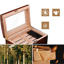 Cigar Humidor, Legno di Cedro Cigar Humidor Idratante Legno Solido Sigillata Scatola di Sigari con Igrometro E Umidificatore (270 * 228 * 115Mm)