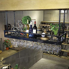 Portavini Portabottiglie in Ferro Battuto A Soffitto, Altezza E Spaziatura Regolabili, Supporto per Calice Sospeso, Espositore per Espositore per Portabottiglie da Bar (Size : 80cm)