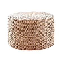 LTINN Cuscino da Pavimento in Tatami, Cuscino per Seduta Naturale, Fatto a Mano, Cuscino in Paglia Intrecciata Rotondo per sedili da Giardino per la Decorazione della Sala da Pranzo