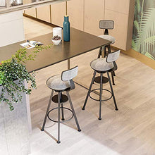 XINGLEI Sgabelli da Bar, Sgabello Alto, Sedia da Bar Moderna, sedie da Bar con Schienale Alto da Cucina in Ferro, Alzata a Gas Girevole Regolabile, con Schienale e poggiapiedi