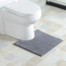 Set da bagno in due pezzi rettangolare a forma di U Tappetino da bagno Tappetino antiscivolo facile da pulire Indossabile per il bagno per il soggiorno(Dark gray)