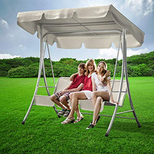 HelloCreate, set di copertura per altalena impermeabile per patio e altalena + copri sedile per altalena a 3 posti