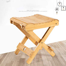 ZJLA - Sgabello pieghevole in bambù, portatile, in legno, per doccia, per adulti, bambini, disabili, anziani (bambù)