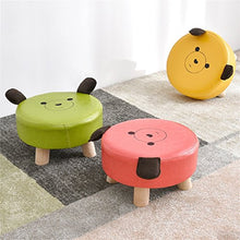 Mobili per la casa e Giardino Sgabello Rotondo Imbottito poggiapiedi Imbottito, Gamba Rotonda in Legno (4 Gambe) Ottomani da Cucina (Colore : Pink)