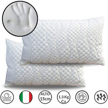 Materasso anatomico Eva H17cm, con accogliente memory Foam e poliuretano+2 cuscini in fior di memory, MATERASSO DETRAIBILE matrimoniale 160x190 cm