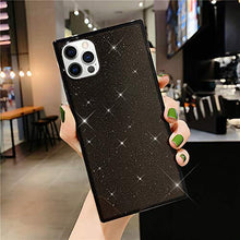 iKasus Custodia per iPhone 12/12 Pro, Crystal Clear Glitter Assorbimento Degli Urti Angoli Rinforzati Morbido TPU flessibile Guscio in Gel di Gomma Siliconica Custodia Case Cover,Nero