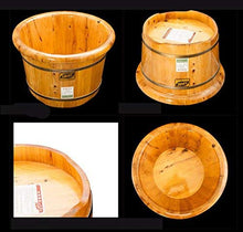 YZ-YUAN Home Relax Cedar Foot Bath Spa Home Lavabo in Legno Botte di Legno (Tonda)