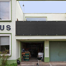 COFFEE CAT Schermo per La Privacy del Balcone, Schermo per La Privacy del Balcone per Veranda, Esterno, Cortile, Patio, Balcone per Coprire La Tenda da Sole, Resistente Ai Raggi UV, Nero