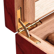 SCDHZP Handmade Cigar Humidor, Cedar Cigar Desktop Box con umidificatore e igrometro, Piano in Vetro for 35 sigari (Color : A)