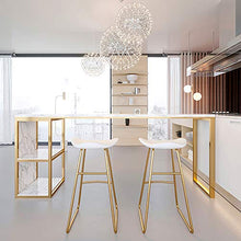 XIAOQIAO Sgabello da Bar, sgabelli da Bar Alti da Cucina Moderna da 75 cm, Sedia da Pranzo con Schienale su Gambe in Metallo con Comodo poggiapiedi, per Bar