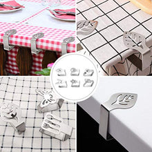 Cabilock 6 Pezzi Clip per Tovaglie Clip per Tavolo da Picnic Morsetti per Coperture per Interni per Esterni Morsetti per Tovaglie in Acciaio Inox Clip per Stoffa per Feste in Campeggio