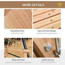 giordano shop Dondolo 3 Posti Sospeso 150x75x53 cm con Tavolino Pieghevole in Legno
