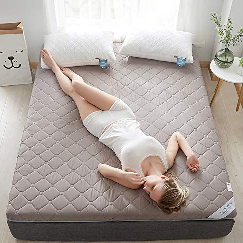 JR%L 60s Cotone Coprimaterasso, Lusso Voluttà Confortevole Impermeabile Trapuntato Addensare Flanella Giapponese Rotolo di Letto Non-Slip Dormire Mat-c 150x200x5cm
