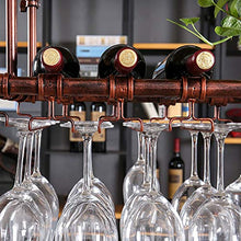 YWYW Portabicchieri da Vino Sospensione Decorazione retrò Portabottiglie da Vino Portabicchieri da Bar Portabicchieri da Vino Cornice Calice (Dimensioni: 120 * 35 cm)