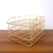 Vosarea - Vassoio portaoggetti in Metallo, impilabile, per Gioielli, Cosmetici, Vassoio portaoggetti per la Cucina, la casa, Il Bagno, Decorazione (Rosa Dorato)
