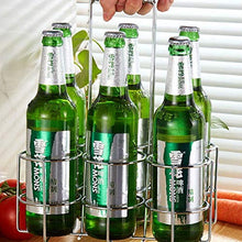 Freestanding Wine Rack Beer Rack Carrier Beer Bottle Storage Holder Organizer Remote Beer Crate/Carrier Metal Transportation Frame For 6 Beer Cans Good Helper In The Kitchen Silver