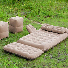Lettino da viaggio Lettino da viaggio Sedile posteriore Air letto portatile viaggio gonfiabile letto aria della base Air Mattress ispessimento floccato materassino Con built-in funzione cuscino bagagl