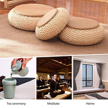 Tappetini in Rotondo Tatami, tappetini per meditazione, tappetini rotondi, tappetini in paglia naturale, tappetini per pavimenti, tappetini per yoga, balconi, traspirabilità, decorazione d'interni