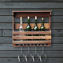 LXD Portabici Del Vino, Mensola da Parete Vintage in Legno Massello Wall Appeso