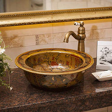 lilili Lavabo da Appoggio Lavandino Lavabo da Appoggio in Ceramica in Stile Europeo,lavabo da Appoggio 48x37x13cm (Color : There Are Accessories)