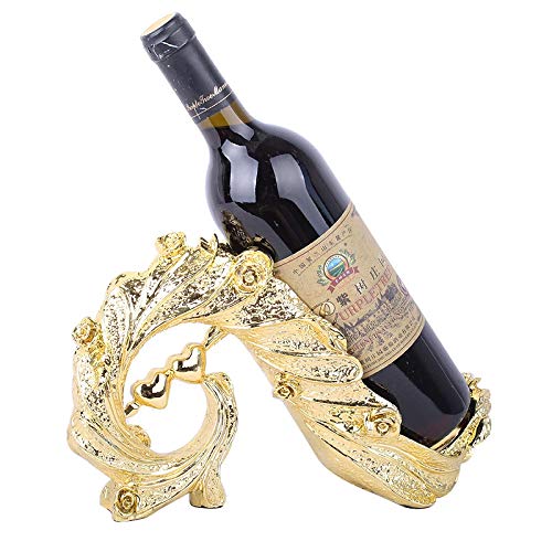 SEHNL Wine Scaffale Europa Cuore Wine Rack Resina Vino Holder Storage Rack Miniature Crafts Kitchen Cabinet Decorazione della Decorazione della casa del Regalo degli Accessori Vino Mensola Supporto