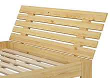 Erst-Holz Elegante Matrimoniale-Francese 140x200 in Pino Laccato con doghe rigide 60.67-14-Tina