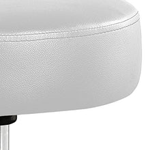 CASARIA Sgabello girevole altezza regolabile 51-65 cm sedia da lavoro 360° spessore seduta 10cm centro bianco