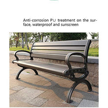 household products Panca da Giardino per Il Tempo Libero, Panca da Terrazza con Schienale E Braccioli, Panca da Balcone per Mobili da Esterno, per Cortile/Giardino/Parco, può Ospitare 2-4 Persone