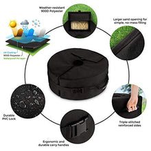 Base per Ombrellone da Giardino,18" Staccabile Ombrellone da Giardino Rotondo Sacchetto di Sabbia Base Ombrello Base Portaombrelli Portatile Esterna Pesante con Apertura Grande e 2 Impugnature,85 LBS