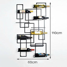 Espositore da Parete in Metallo da 10 Bottiglie con portabottiglie da Parete, Ideale per Cucina, Bar, Cantina, armadietto e dispensa