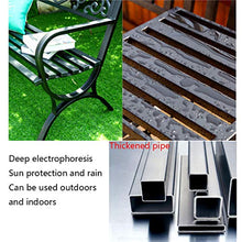QHW Panchina da Esterno, Doppia panchina da Balcone in Ferro battuto, mobili da Giardino 130x60x85cm, Decorazione del Cortile Semplice e Moderna