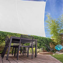 relaxdays Tenda a Vela Quadrata, Impermeabile, Anti UV, con Corde di Supporto, Terrazza e Giardino, LxP: 4x4 m, Bianca
