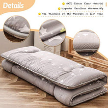 ABTSICA Materasso futon Giapponese a pavimento Tatami, tappetino portatile da campeggio per bambini, materassino pieghevole arrotolabile per letto matrimoniale, 7,100 x 200 cm