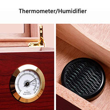 Humidor Scatola per Sigari in Legno Massello Idratante E umidità Costante Umidificatore in Legno di Cedro di Grande capacità Humidor Scatola per Sigari può Contenere 50 Sigari