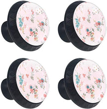 Floreale Pomelli per Porta Set di 4 Pomelli per Mobili Manopole per Cassetti Cucina Armadio Vetro